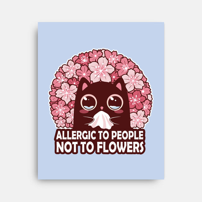Allergic To People Not To Flowers-None-Stretched-Canvas-erion_designs