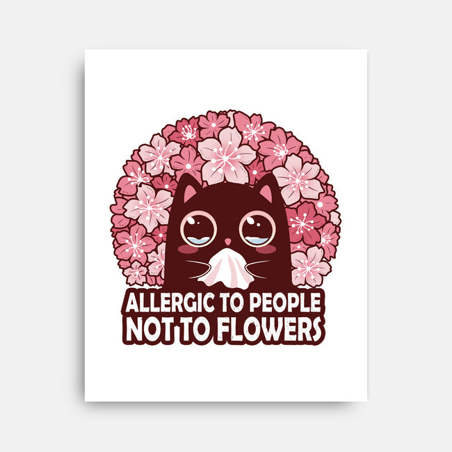 Allergic To People Not To Flowers-None-Stretched-Canvas-erion_designs