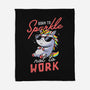 Born To Sparkle Not To Work-None-Fleece-Blanket-koalastudio