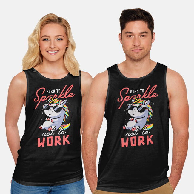 Born To Sparkle Not To Work-Unisex-Basic-Tank-koalastudio