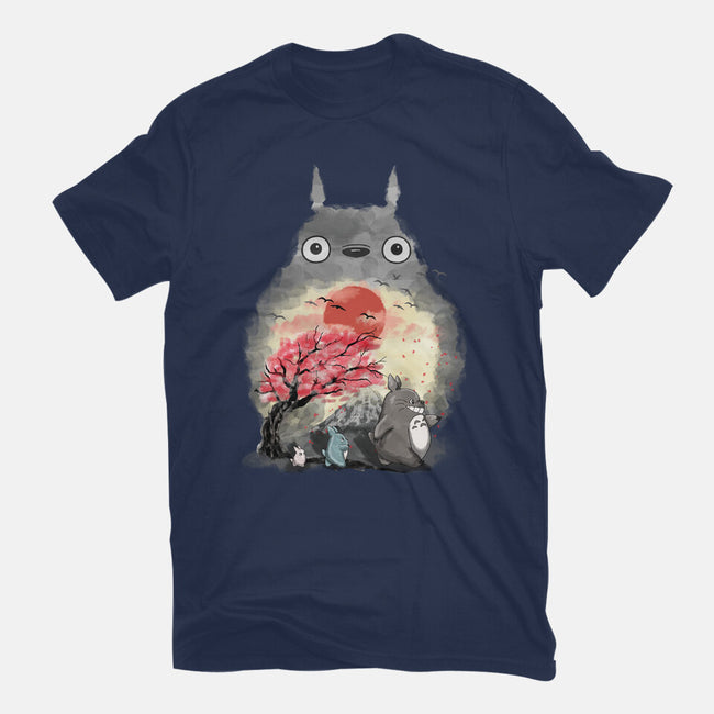 Totoro Japan Cherry Blossom-Mens-Premium-Tee-JamesQJO