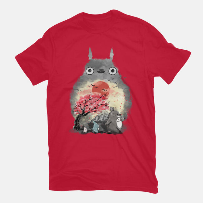 Totoro Japan Cherry Blossom-Mens-Premium-Tee-JamesQJO