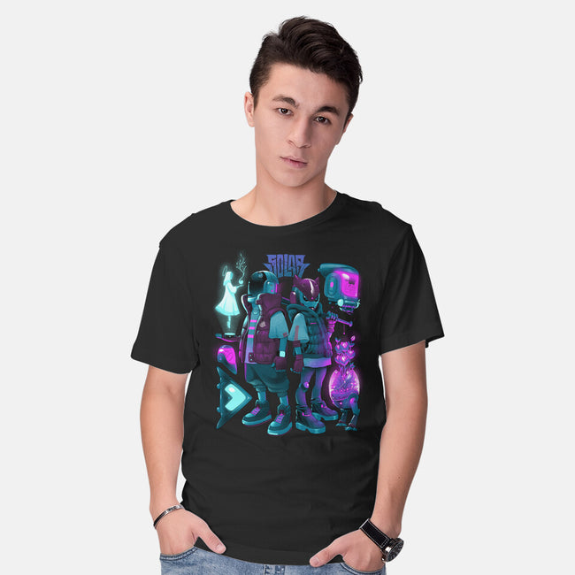 Robots And Faith-Mens-Basic-Tee-Bruno Mota