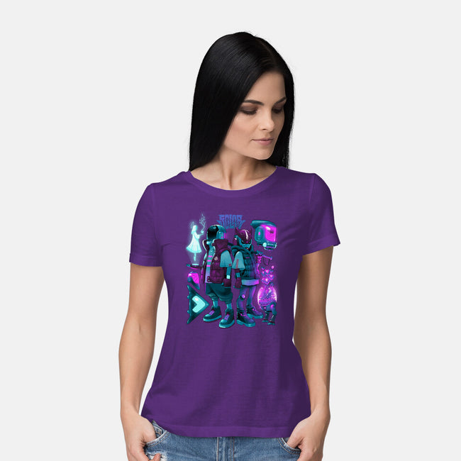 Robots And Faith-Womens-Basic-Tee-Bruno Mota