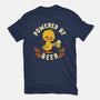 Powered By Beer Duck-Unisex-Basic-Tee-worlddominationforcats