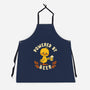 Powered By Beer Duck-Unisex-Kitchen-Apron-worlddominationforcats