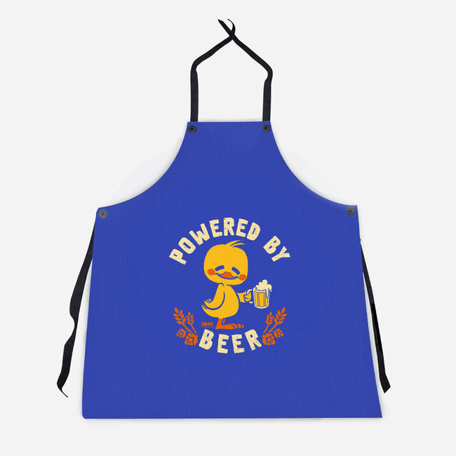 Powered By Beer Duck-Unisex-Kitchen-Apron-worlddominationforcats