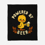Powered By Beer Duck-None-Fleece-Blanket-worlddominationforcats