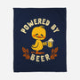 Powered By Beer Duck-None-Fleece-Blanket-worlddominationforcats