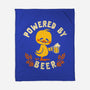 Powered By Beer Duck-None-Fleece-Blanket-worlddominationforcats