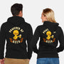 Powered By Beer Duck-Unisex-Zip-Up-Sweatshirt-worlddominationforcats