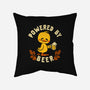 Powered By Beer Duck-None-Removable Cover w Insert-Throw Pillow-worlddominationforcats