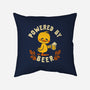 Powered By Beer Duck-None-Removable Cover w Insert-Throw Pillow-worlddominationforcats