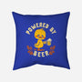Powered By Beer Duck-None-Removable Cover w Insert-Throw Pillow-worlddominationforcats