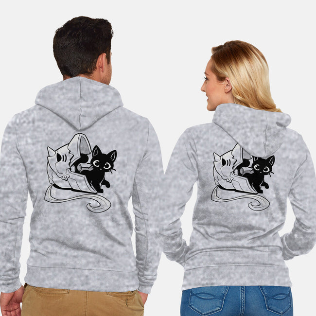 Full Feline Alchemist-Unisex-Zip-Up-Sweatshirt-worlddominationforcats