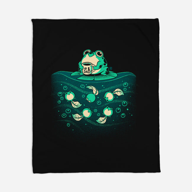 Frog Number One Dad-None-Fleece-Blanket-worlddominationforcats
