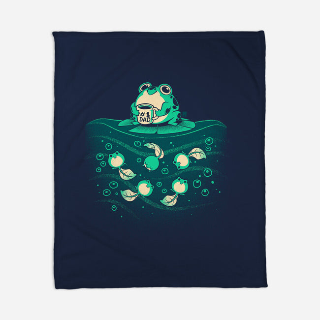 Frog Number One Dad-None-Fleece-Blanket-worlddominationforcats
