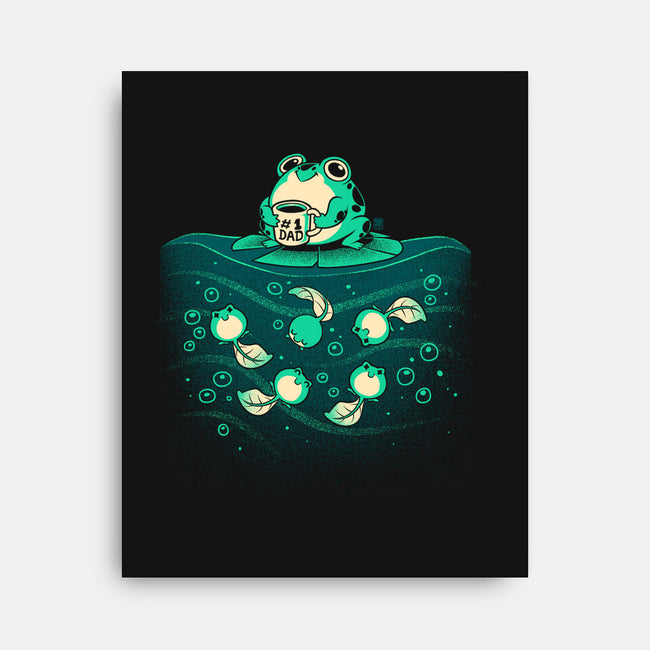 Frog Number One Dad-None-Stretched-Canvas-worlddominationforcats