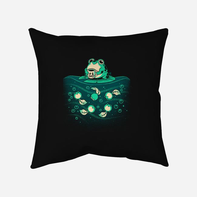 Frog Number One Dad-None-Removable Cover w Insert-Throw Pillow-worlddominationforcats