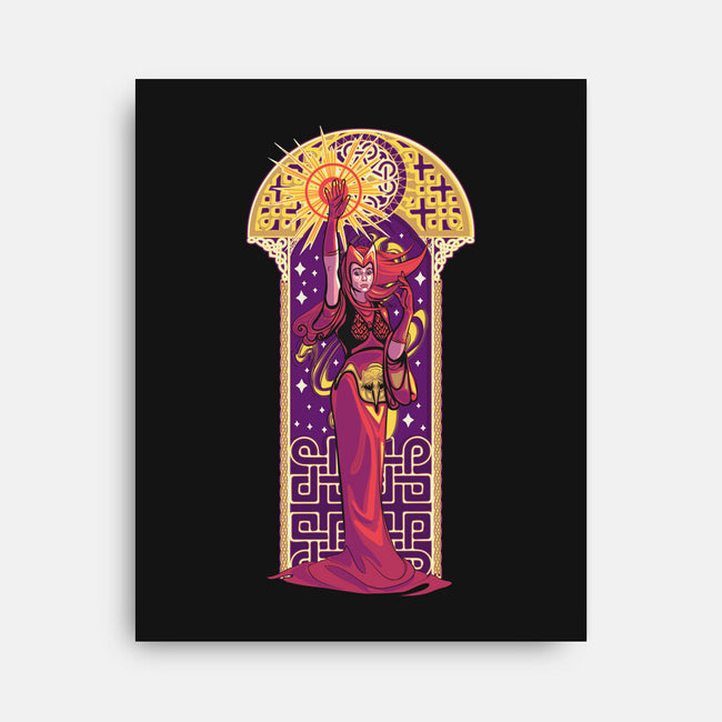 Witch Art Nouveau-None-Stretched-Canvas-Samuel