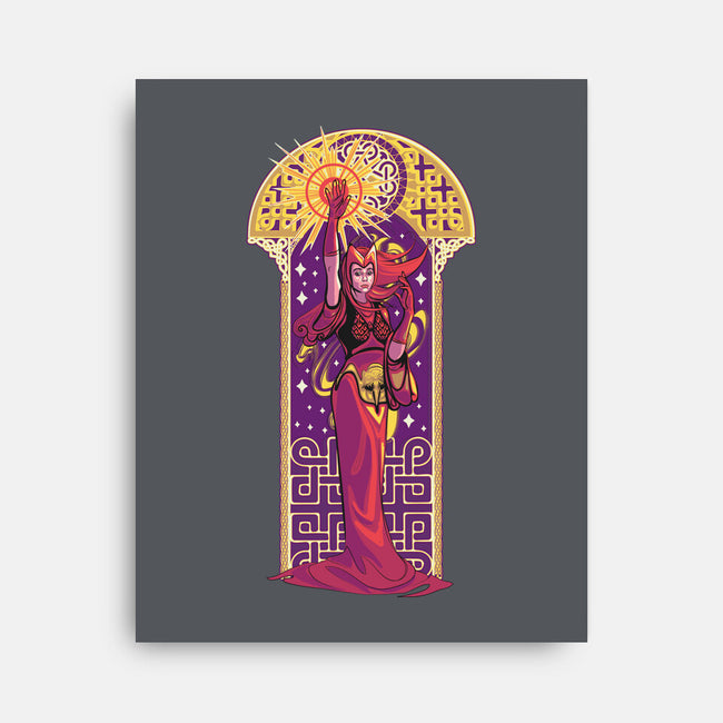 Witch Art Nouveau-None-Stretched-Canvas-Samuel