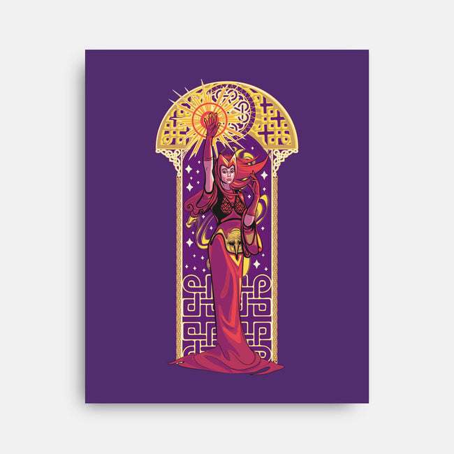 Witch Art Nouveau-None-Stretched-Canvas-Samuel