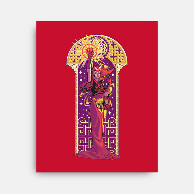 Witch Art Nouveau-None-Stretched-Canvas-Samuel