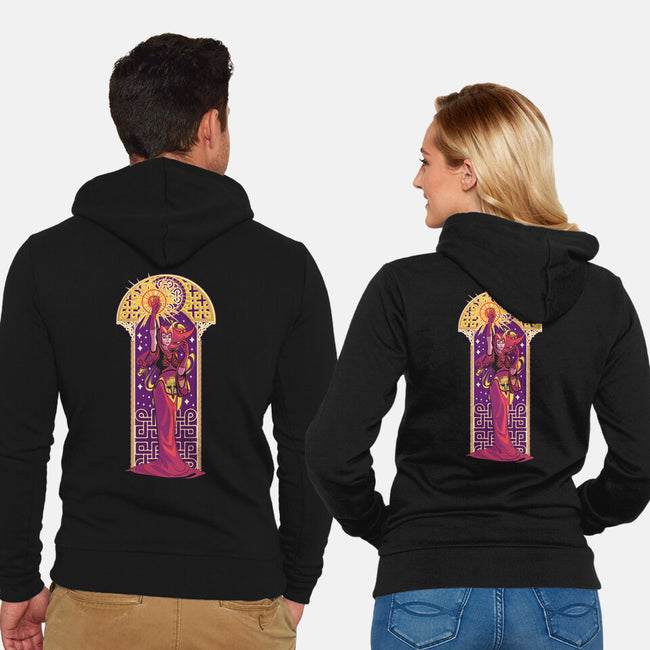 Witch Art Nouveau-Unisex-Zip-Up-Sweatshirt-Samuel