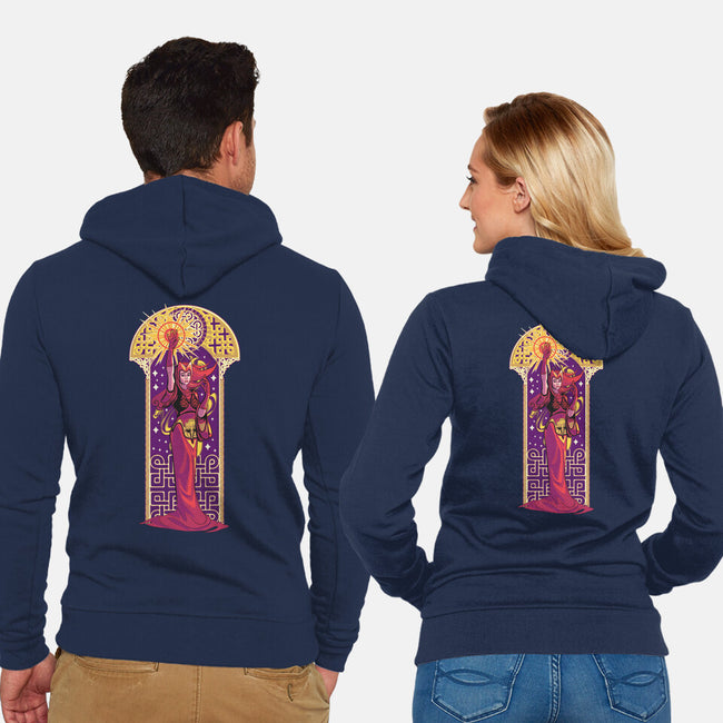 Witch Art Nouveau-Unisex-Zip-Up-Sweatshirt-Samuel