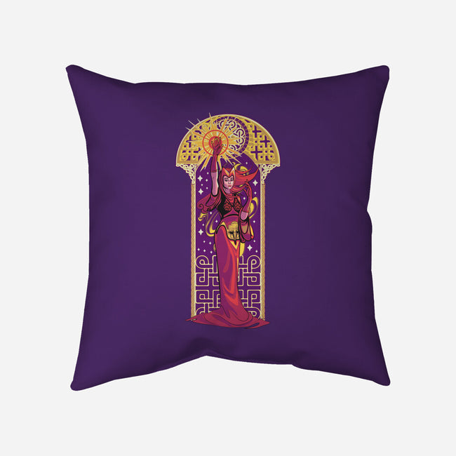 Witch Art Nouveau-None-Removable Cover w Insert-Throw Pillow-Samuel