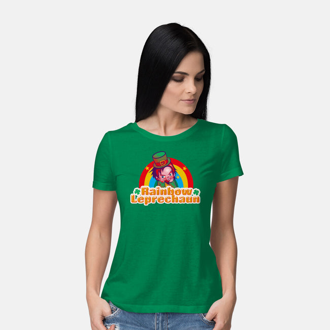 Rainbow Leprechaun-Womens-Basic-Tee-Samuel