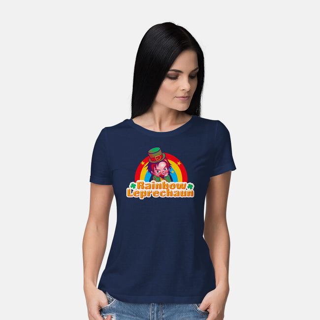 Rainbow Leprechaun-Womens-Basic-Tee-Samuel