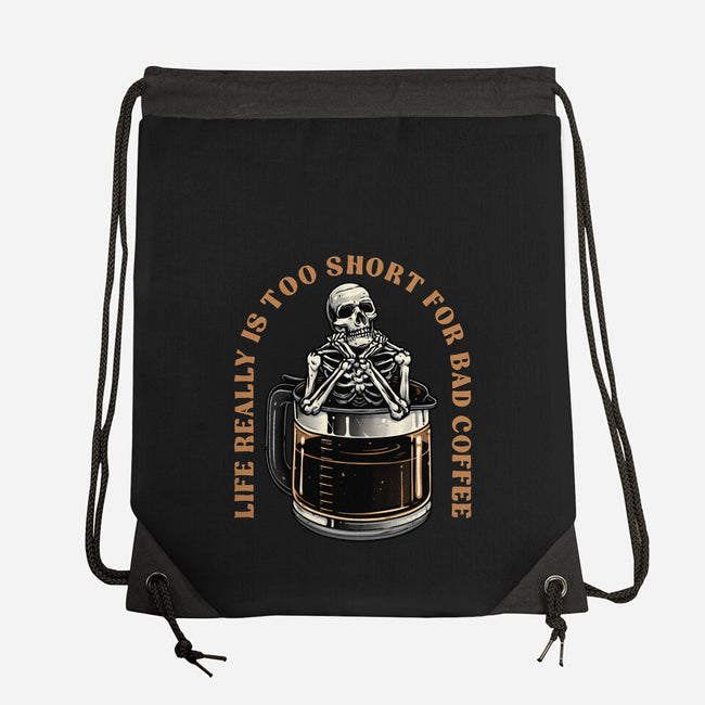 Bad Coffee-None-Drawstring-Bag-momma_gorilla
