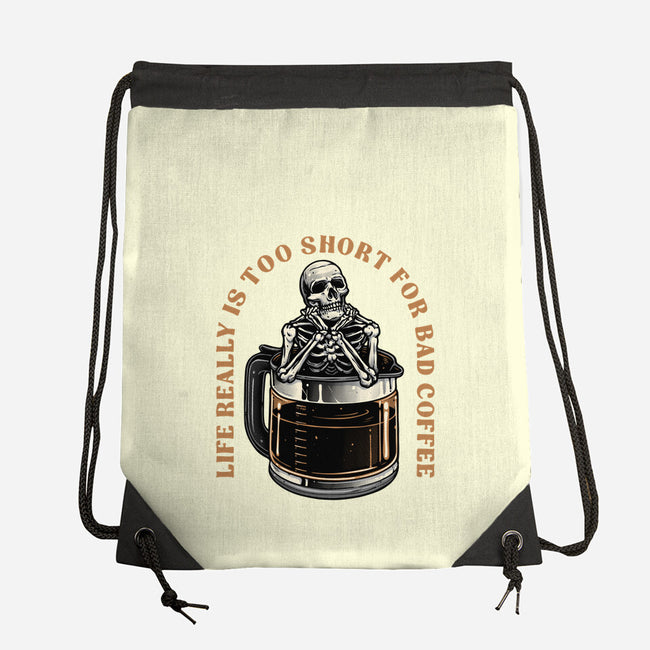 Bad Coffee-None-Drawstring-Bag-momma_gorilla