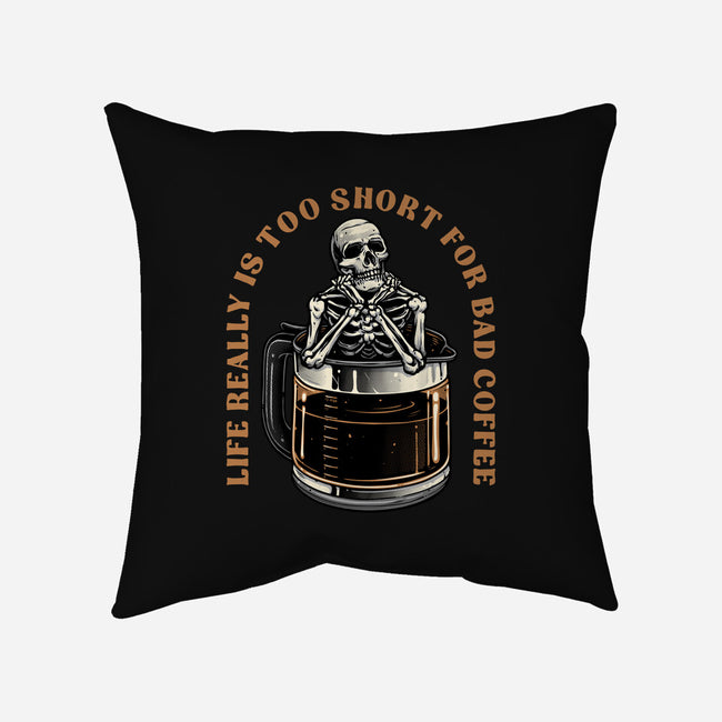 Bad Coffee-None-Removable Cover w Insert-Throw Pillow-momma_gorilla