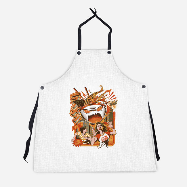 Great Ramen Attack-Unisex-Kitchen-Apron-ilustrata