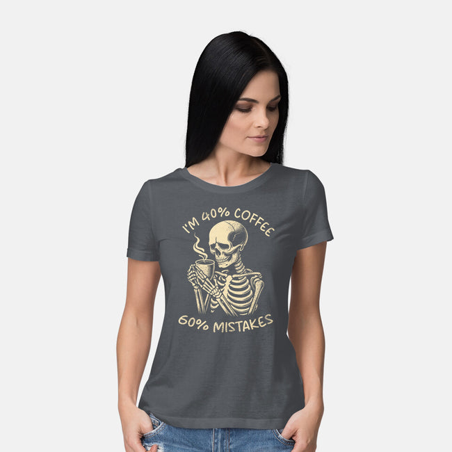 Coffee And Mistakes-Womens-Basic-Tee-fanfabio