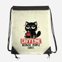 Caffeine Because People Exist-None-Drawstring-Bag-koalastudio