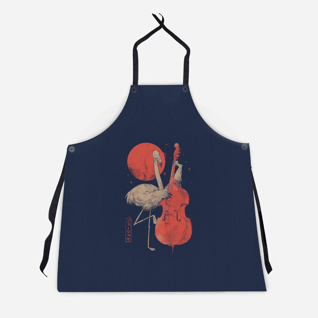 Flamingo Song-Unisex-Kitchen-Apron-eduely