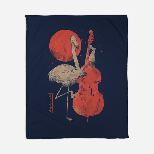 Flamingo Song-None-Fleece-Blanket-eduely