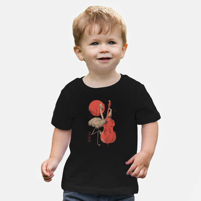 Flamingo Song-Baby-Basic-Tee-eduely