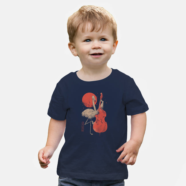 Flamingo Song-Baby-Basic-Tee-eduely