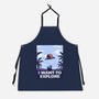 I Want To Explore-Unisex-Kitchen-Apron-alfbocreative