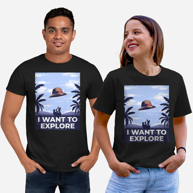 I Want To Explore-Unisex-Basic-Tee-alfbocreative