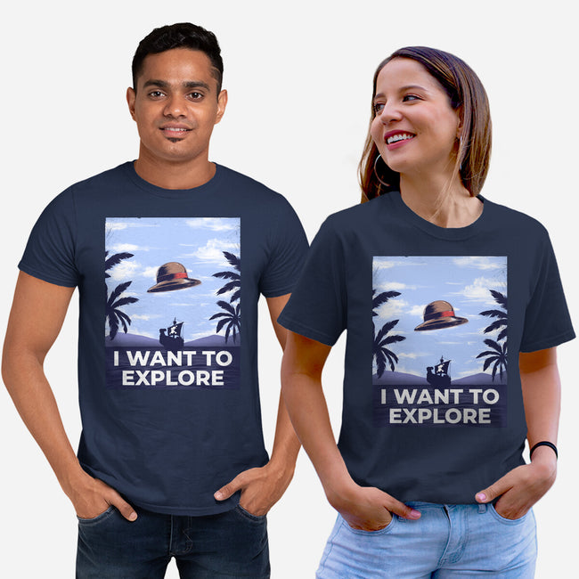 I Want To Explore-Unisex-Basic-Tee-alfbocreative