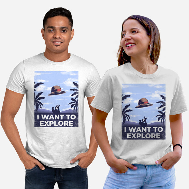 I Want To Explore-Unisex-Basic-Tee-alfbocreative