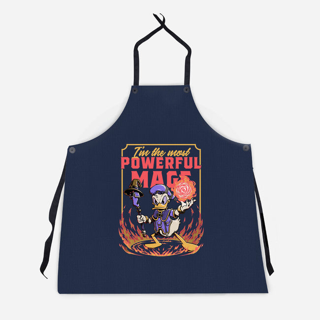 Powerful Duck Mage-Unisex-Kitchen-Apron-Studio Mootant