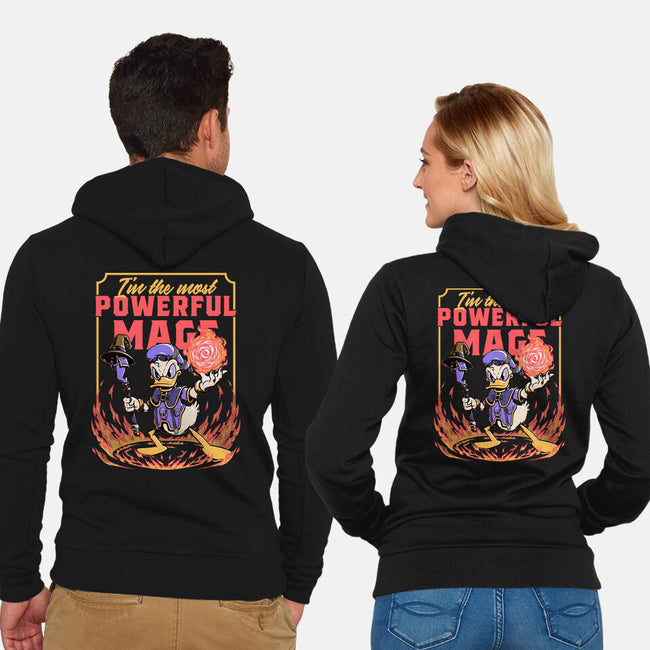 Powerful Duck Mage-Unisex-Zip-Up-Sweatshirt-Studio Mootant
