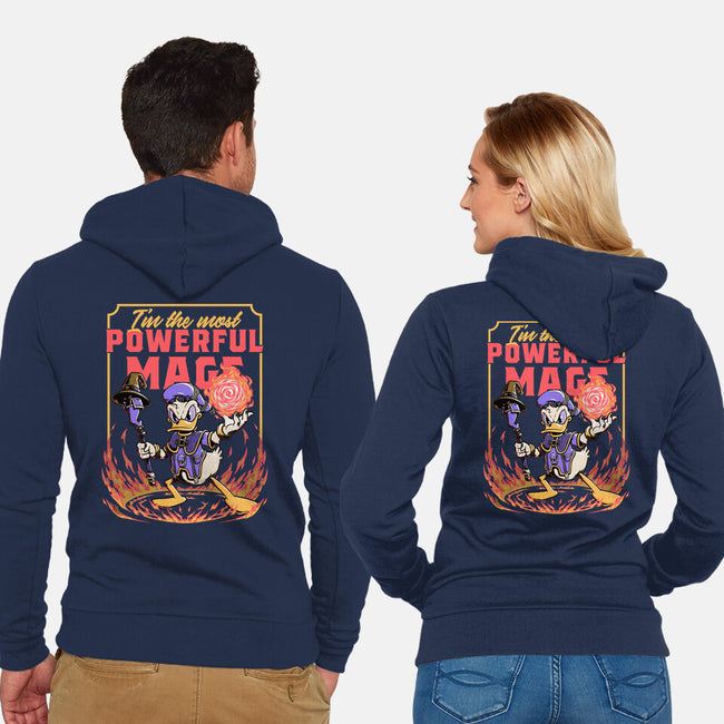 Powerful Duck Mage-Unisex-Zip-Up-Sweatshirt-Studio Mootant
