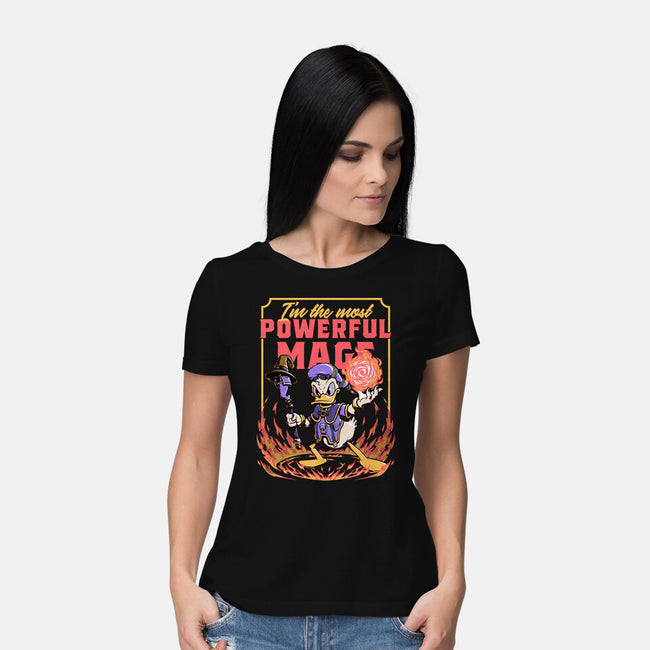 Powerful Duck Mage-Womens-Basic-Tee-Studio Mootant